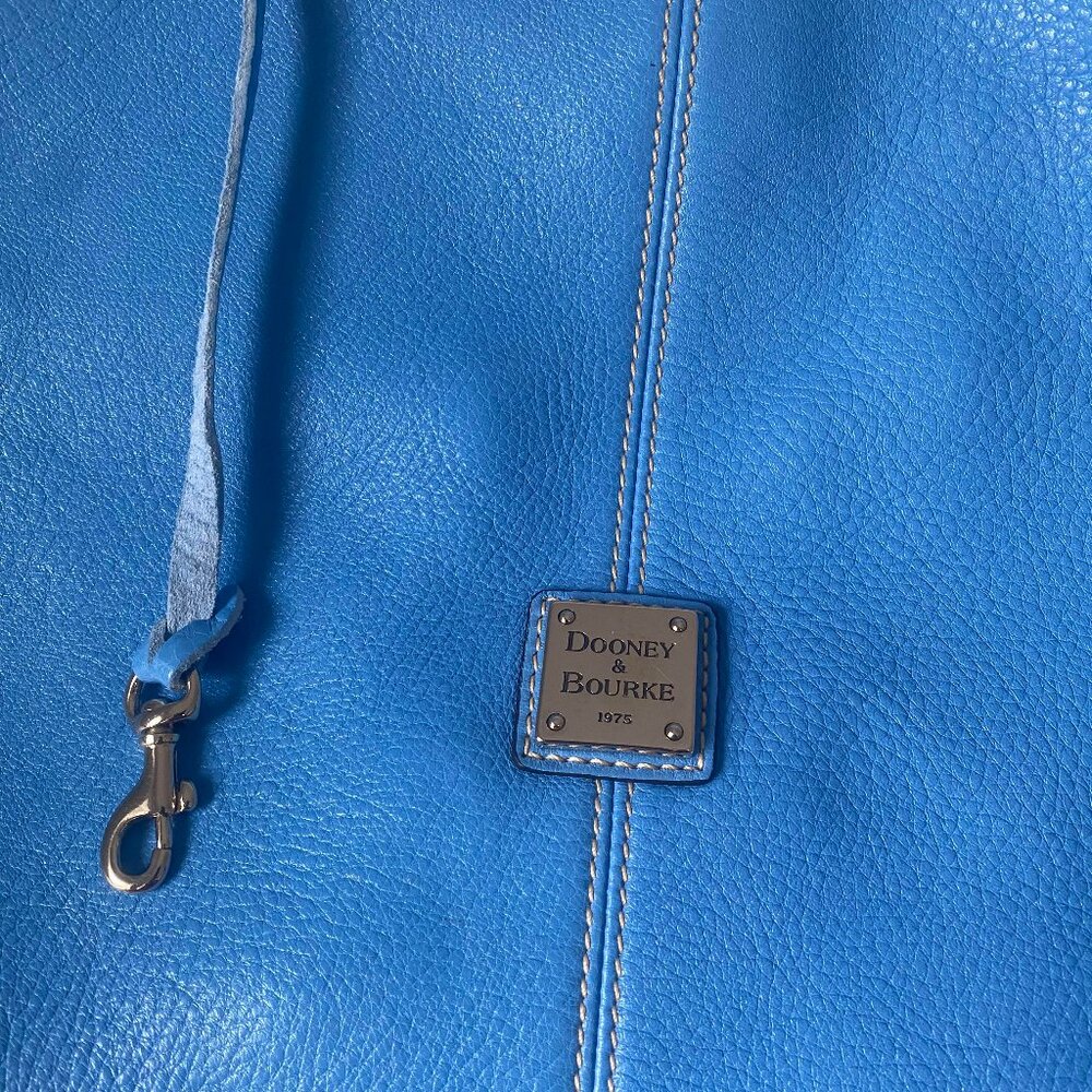 Dooney & Bourke Blue Leather Hobo Bag Purse - Picture 5 of 9